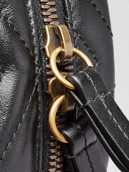 Gucci Black Quilted Leather Marmont Mini Round Backpack Bag main image 6